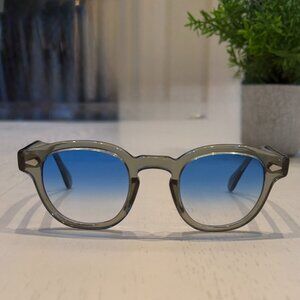 MOSCOT Lemtosh Authentic Sunglasses Sz 44mm Sage with Broadwaty Blue Fade Lenses